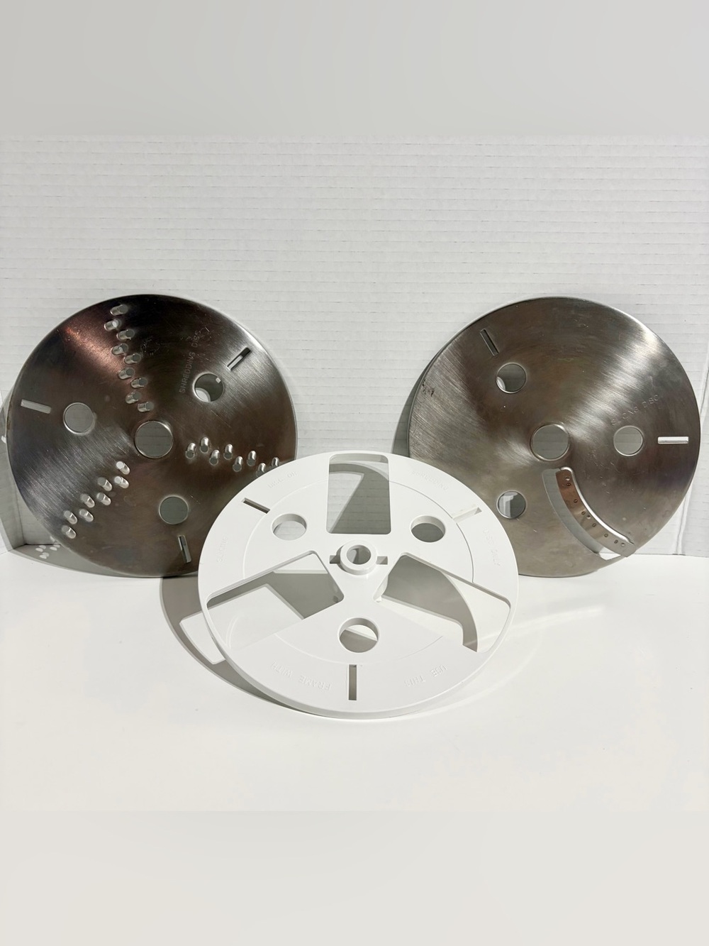 Lot 3 Sears Counter Craft Processor 400 Shred Slice Disc Frame Replacement VTG